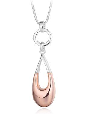 Long Necklaces Women Waterdrop Pendant Layered Y Statement Bohemian Rose Gold